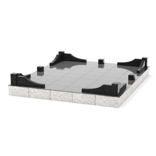 Гранитная ограда ОГ-12 на могилу