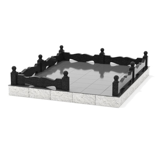 Гранитная ограда ОГ-14 на могилу