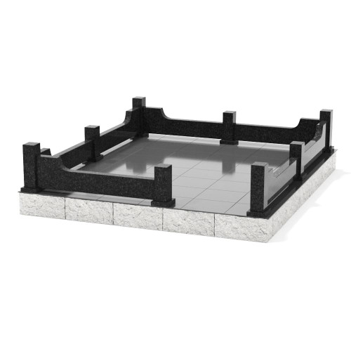 Гранитная ограда ОГ-17 на могилу