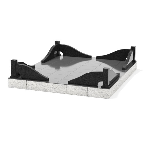 Гранитная ограда ОГ-18 на могилу