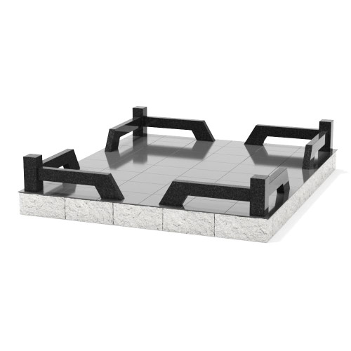 Гранитная ограда ОГ-22 на могилу