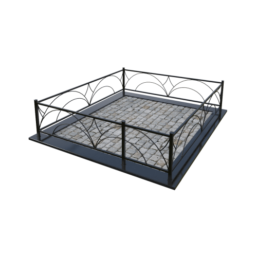 Металлическая ограда МО-21 на могилу