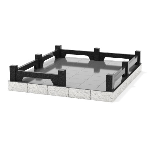 Гранитная ограда ОГ-24 на могилу