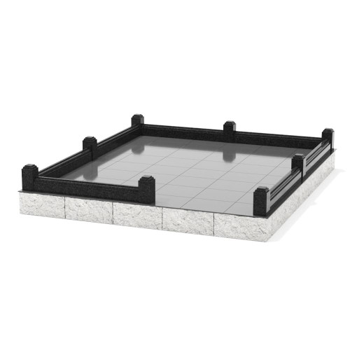 Гранитная ограда ОГ-25 на могилу