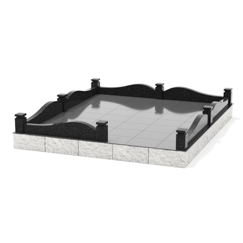 Гранитная ограда ОГ-26 на могилу