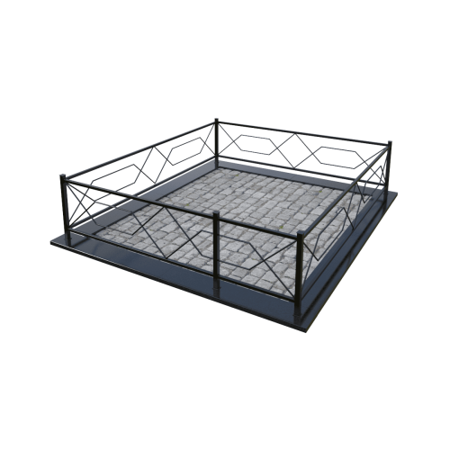 Металлическая ограда МО-1 на могилу