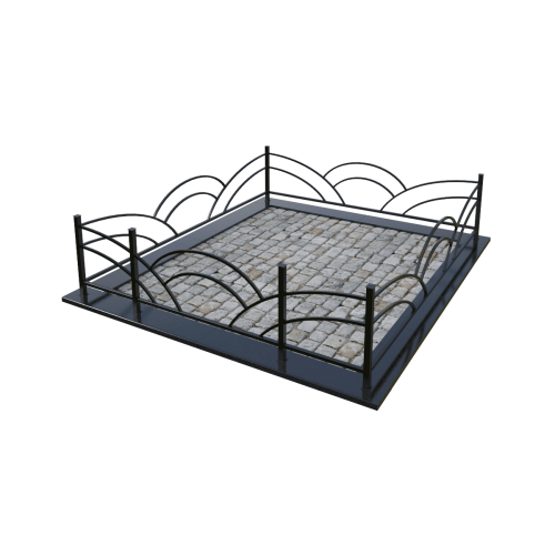 Металлическая ограда МО-7 на могилу