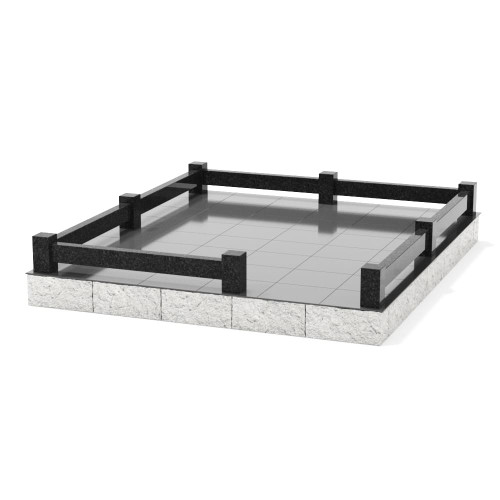 Гранитная ограда ОГ-7 на могилу