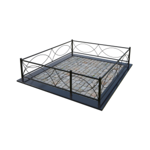 Металлическая ограда МО-10 на могилу