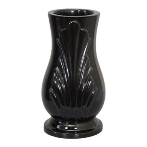 Ваза ритуальная №10 29 см черная из полимергрантита