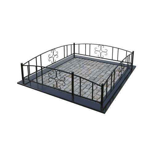 Металлическая ограда МО-11 на могилу