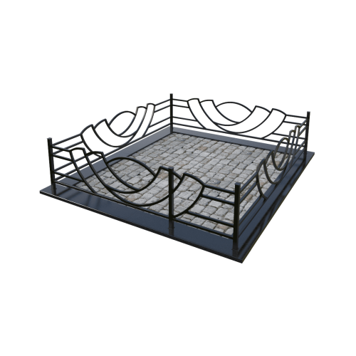 Металлическая ограда МО-18 на могилу