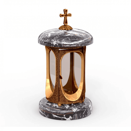 Лампада ритуальная гранит Гранатовый амфиболит